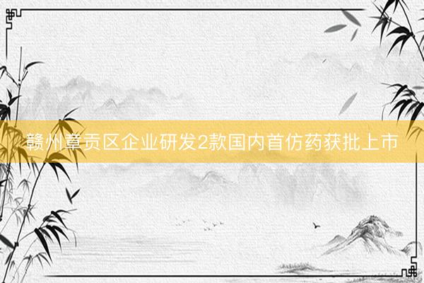 赣州章贡区企业研发2款国内首仿药获批上市