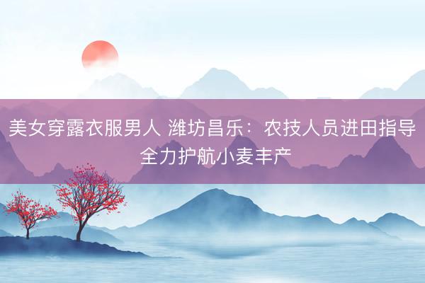美女穿露衣服男人 潍坊昌乐：农技人员进田指导 全力护航小麦丰产