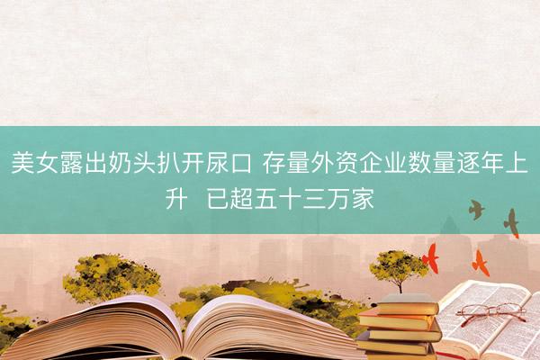 美女露出奶头扒开尿口 存量外资企业数量逐年上升  已超五十三万家