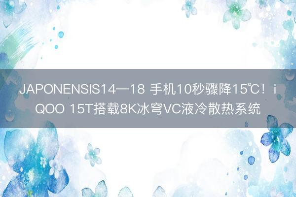 JAPONENSIS14—18 手机10秒骤降15℃！iQOO 15T搭载8K冰穹VC液冷散热系统