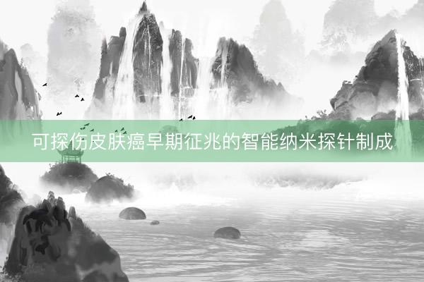 可探伤皮肤癌早期征兆的智能纳米探针制成