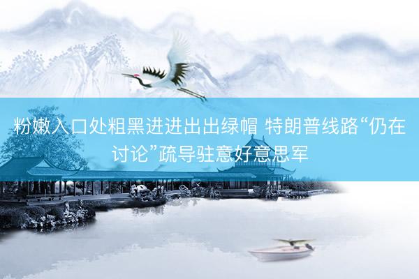 粉嫩入口处粗黑进进出出绿帽 特朗普线路“仍在讨论”疏导驻意好意思军