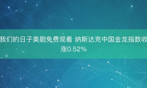 我们的日子美剧免费观看 纳斯达克中国金龙指数收涨0.52%